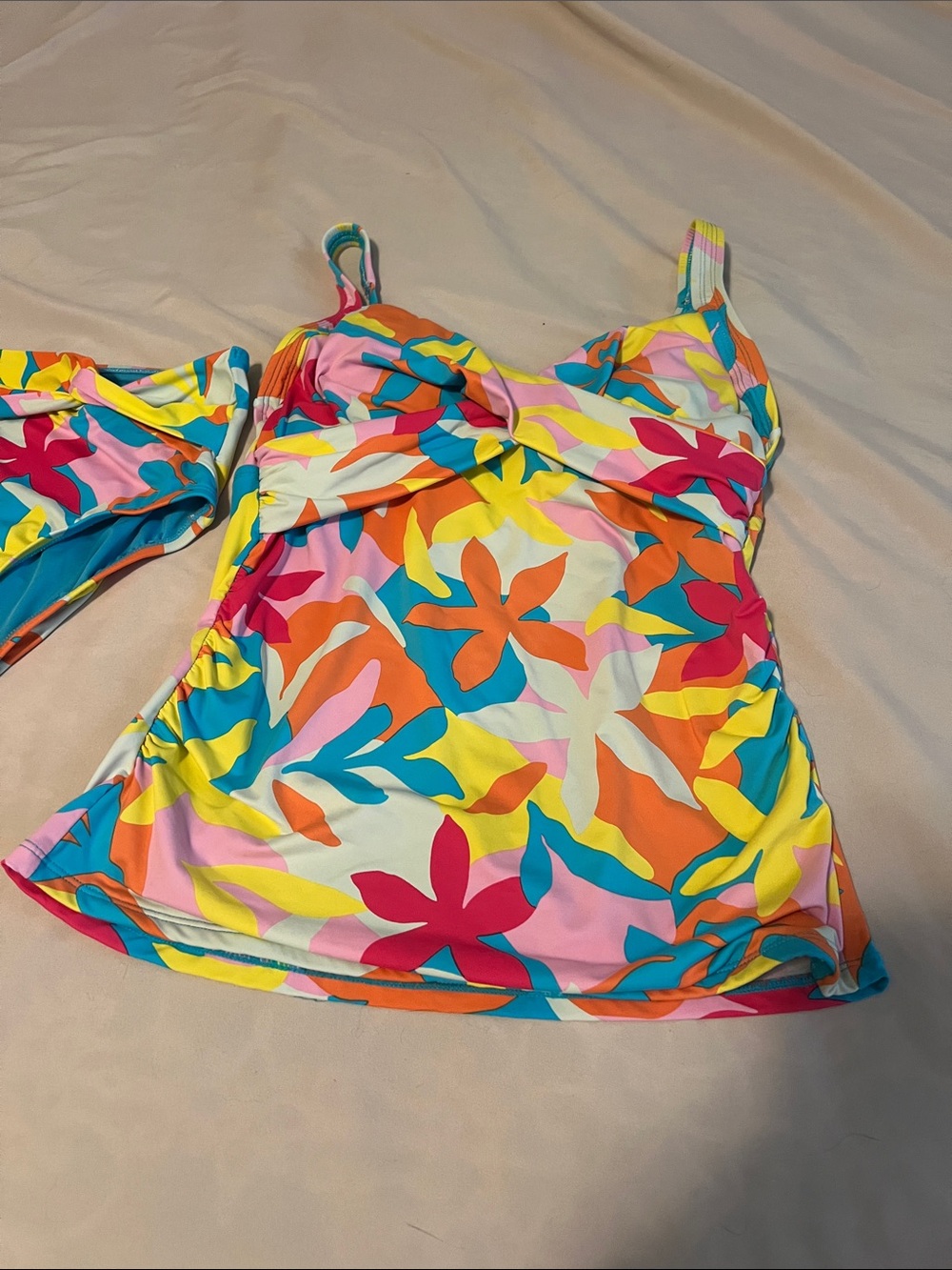 Lands End Multi-Color Floral Tankini Swim Set size 6 - Picture 2 of 10